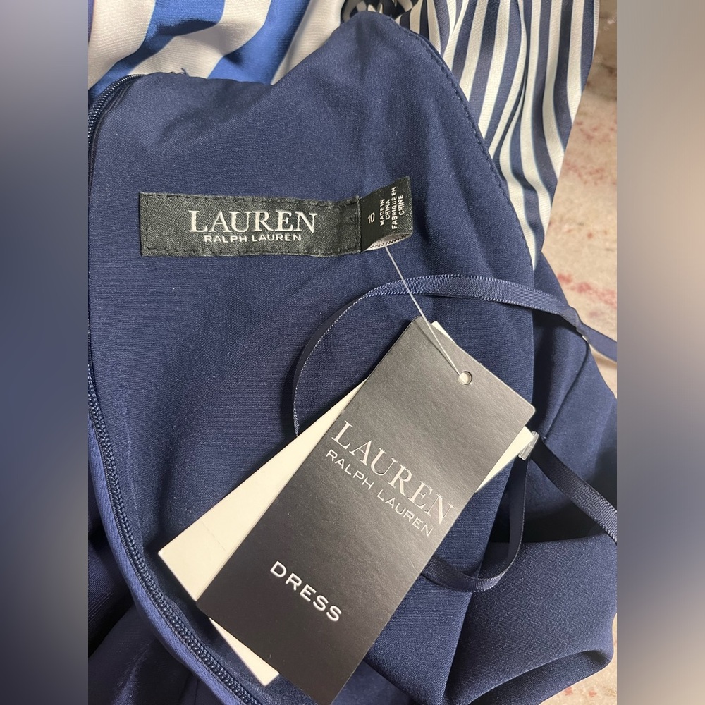 NWT - LAUREN RALPH LAUREN Charmeuse
Chain Halter Dress size 10 - Picture 3 of 5